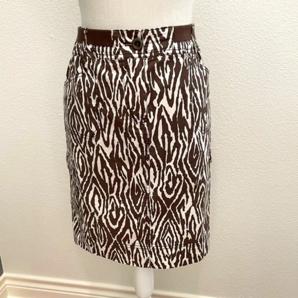 Cargo Style Poplin Animal Print Short Skirt from Chicos - Picture 1 of 8